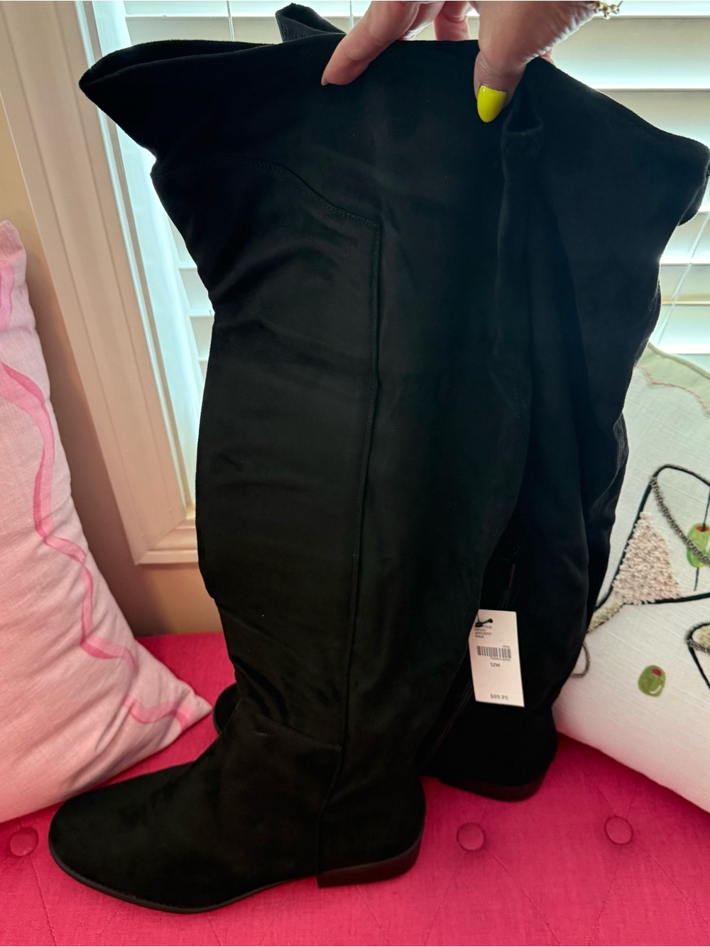 Lane Bryant Black Over-the-Knee Suede Boots